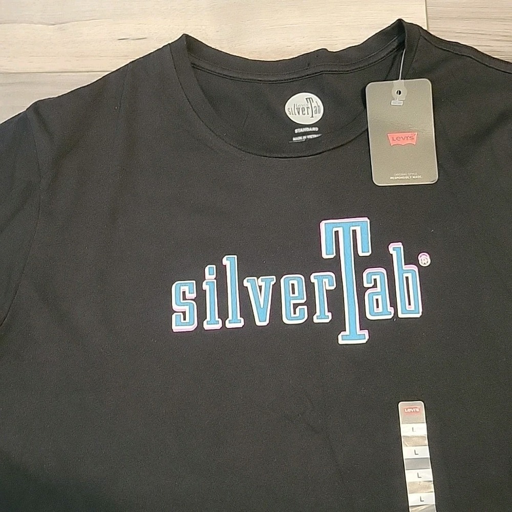 Levi's Silvertab T-Shirt Adult Large Black Crewneck Tee Y2K‎ NWT
